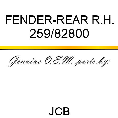 FENDER-REAR R.H. 259/82800