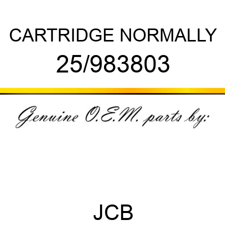 CARTRIDGE NORMALLY 25/983803