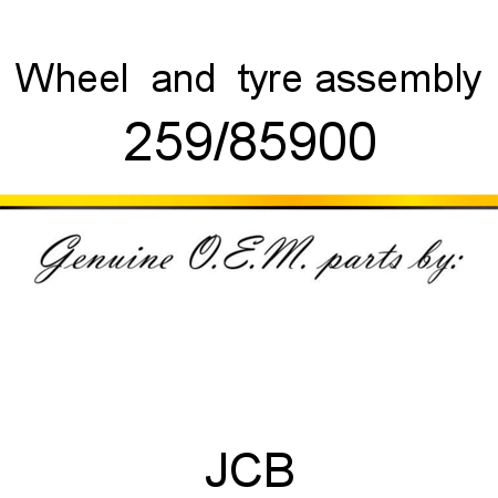 Wheel, & tyre assembly 259/85900