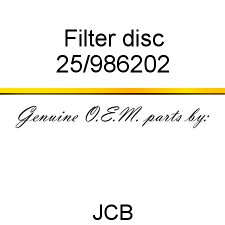 Filter, disc 25/986202