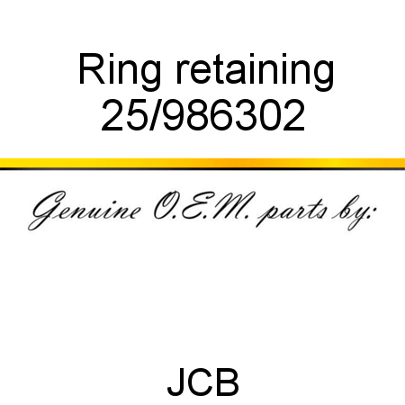 Ring, retaining 25/986302