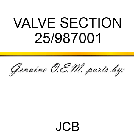 VALVE SECTION 25/987001