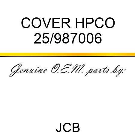 COVER HPCO 25/987006