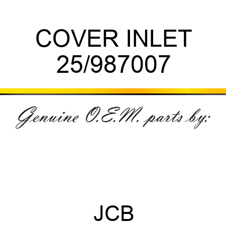 COVER INLET 25/987007