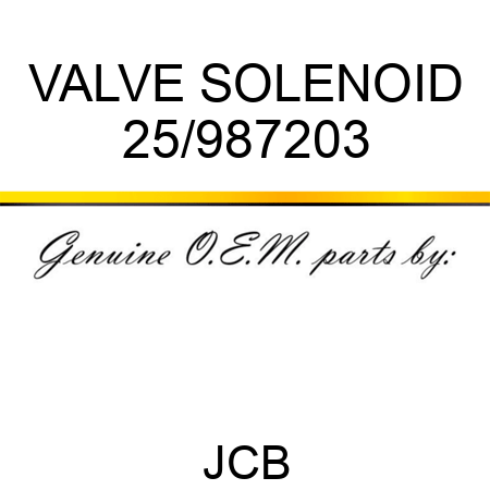 VALVE SOLENOID 25/987203