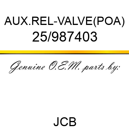 AUX.REL-VALVE(POA) 25/987403