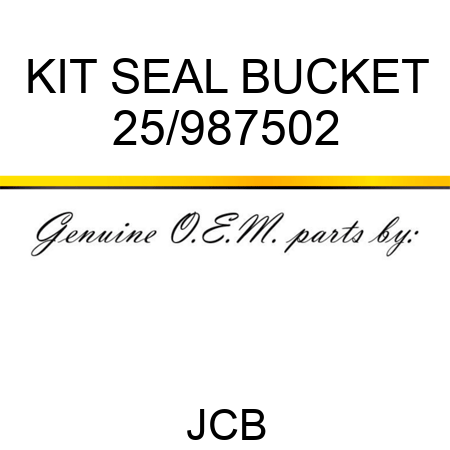 KIT SEAL BUCKET 25/987502