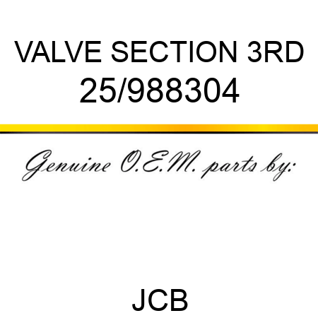 VALVE SECTION 3RD 25/988304