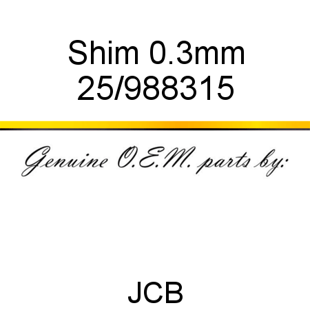 Shim, 0.3mm 25/988315