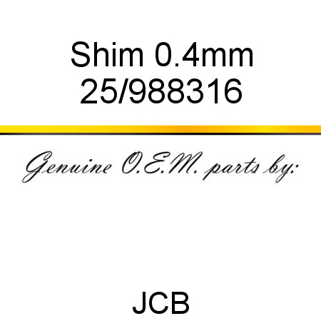 Shim, 0.4mm 25/988316