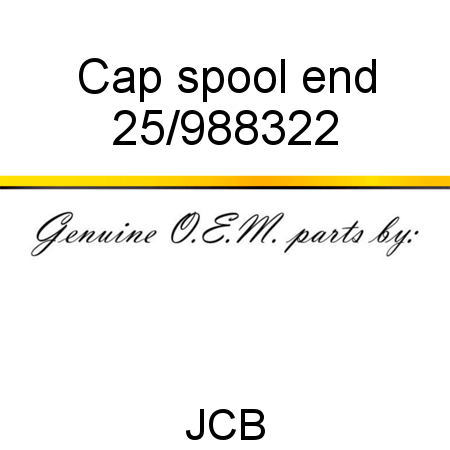 Cap, spool end 25/988322