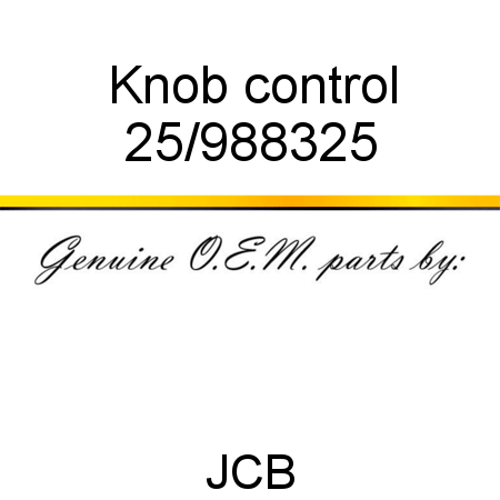 Knob, control 25/988325