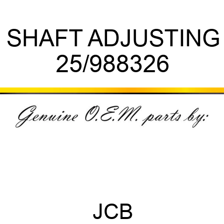 SHAFT ADJUSTING 25/988326