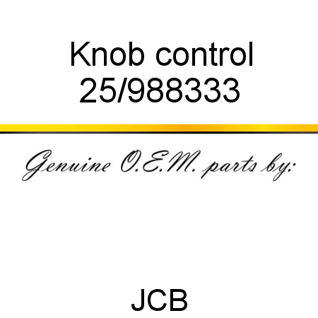 Knob, control 25/988333