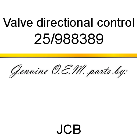 Valve, directional control 25/988389