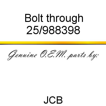 Bolt, through 25/988398