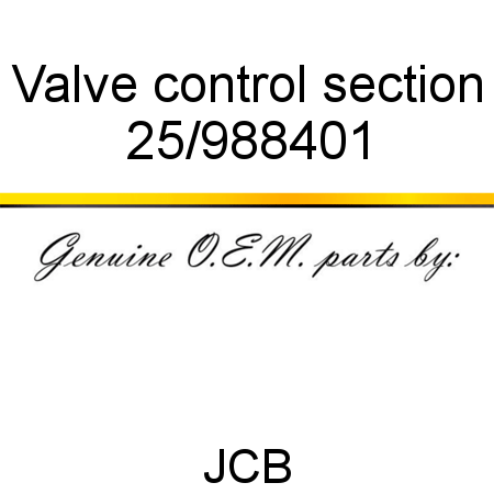 Valve, control section 25/988401