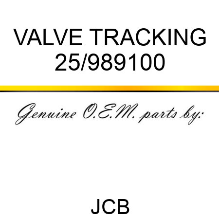 VALVE TRACKING 25/989100
