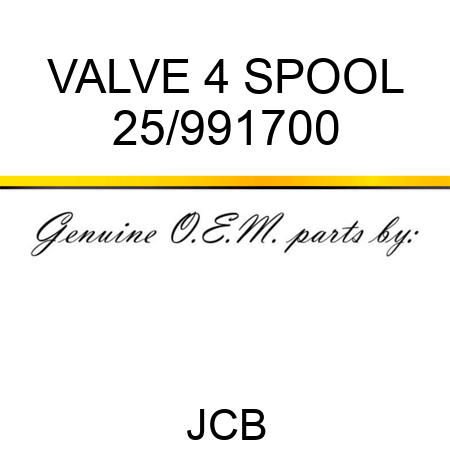 VALVE 4 SPOOL 25/991700