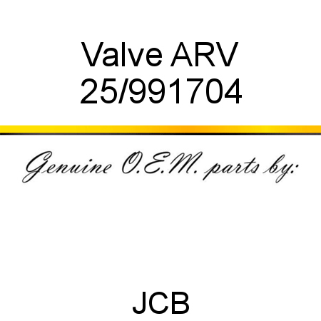 Valve, ARV 25/991704