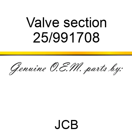 Valve section 25/991708