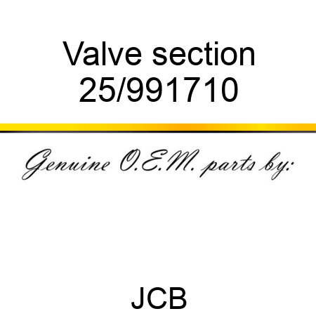 Valve section 25/991710