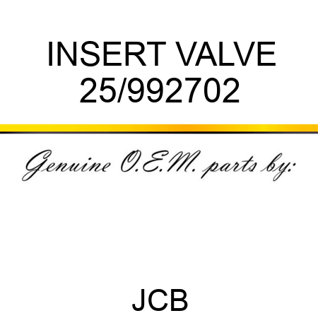 INSERT VALVE 25/992702