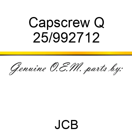 Capscrew Q 25/992712