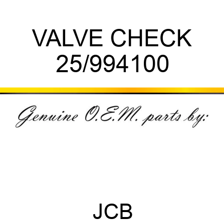 VALVE CHECK 25/994100