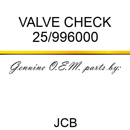 VALVE CHECK 25/996000