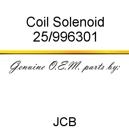 Coil, Solenoid 25/996301