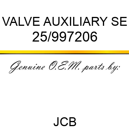 VALVE AUXILIARY SE 25/997206