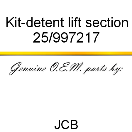 Kit-detent, lift section 25/997217