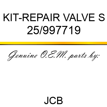 KIT-REPAIR VALVE S 25/997719