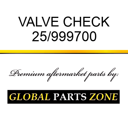 VALVE CHECK 25/999700