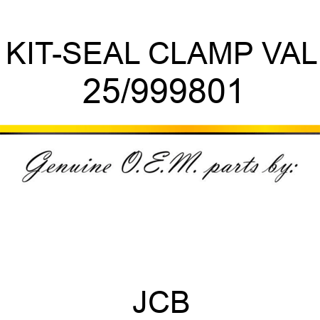 KIT-SEAL CLAMP VAL 25/999801