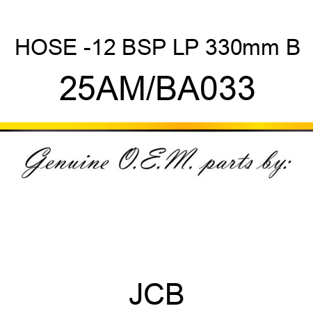 HOSE -12 BSP LP 330mm B 25AM/BA033
