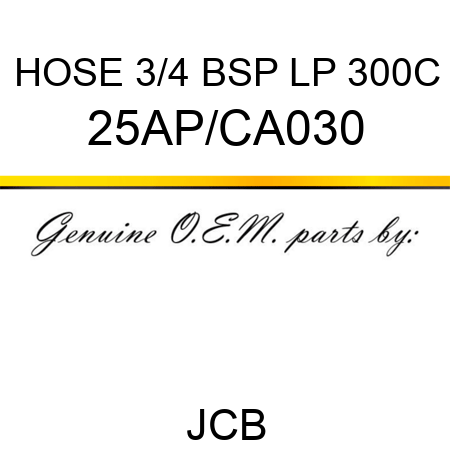 HOSE 3/4 BSP LP 300C 25AP/CA030