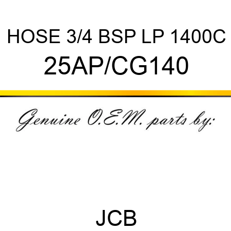 HOSE 3/4 BSP LP 1400C 25AP/CG140