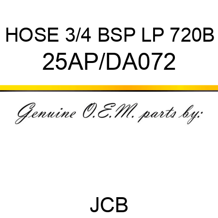 HOSE 3/4 BSP LP 720B 25AP/DA072