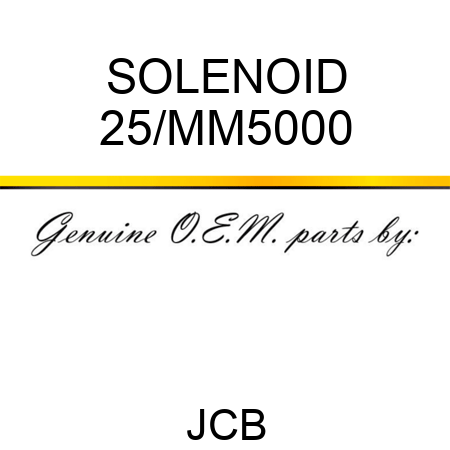 SOLENOID 25/MM5000