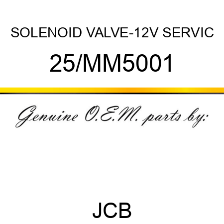 SOLENOID VALVE-12V SERVIC 25/MM5001