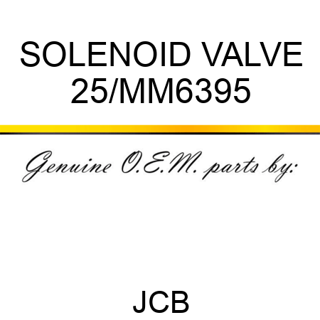 SOLENOID VALVE 25/MM6395