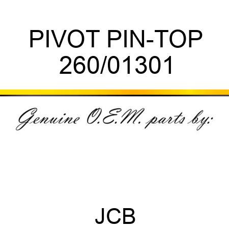 PIVOT PIN-TOP 260/01301
