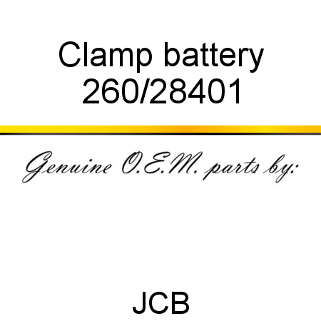 Clamp, battery 260/28401