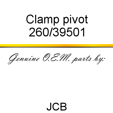 Clamp, pivot 260/39501