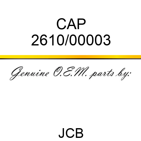 CAP 2610/00003