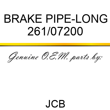 BRAKE PIPE-LONG 261/07200