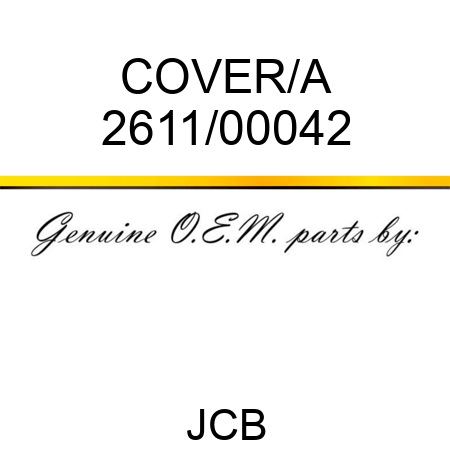 COVER/A 2611/00042