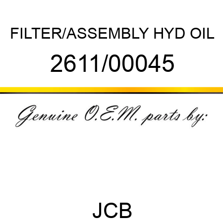 FILTER/ASSEMBLY HYD OIL 2611/00045
